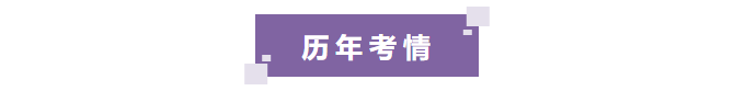 历年考情 历年考情