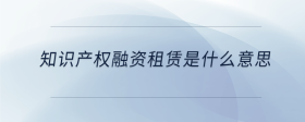知识产权融资租赁是什么意思