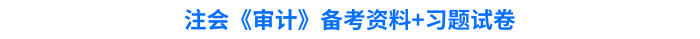 注会《审计》备考资料+习题试卷