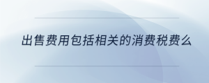 出售费用包括相关的消费税费么