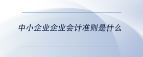 中小企业企业会计准则是什么