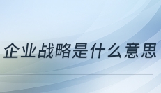 企业战略是什么意思