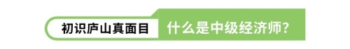 初识庐山真面目什么是中级经济师? 初识庐山真面目什么是中级经济师?